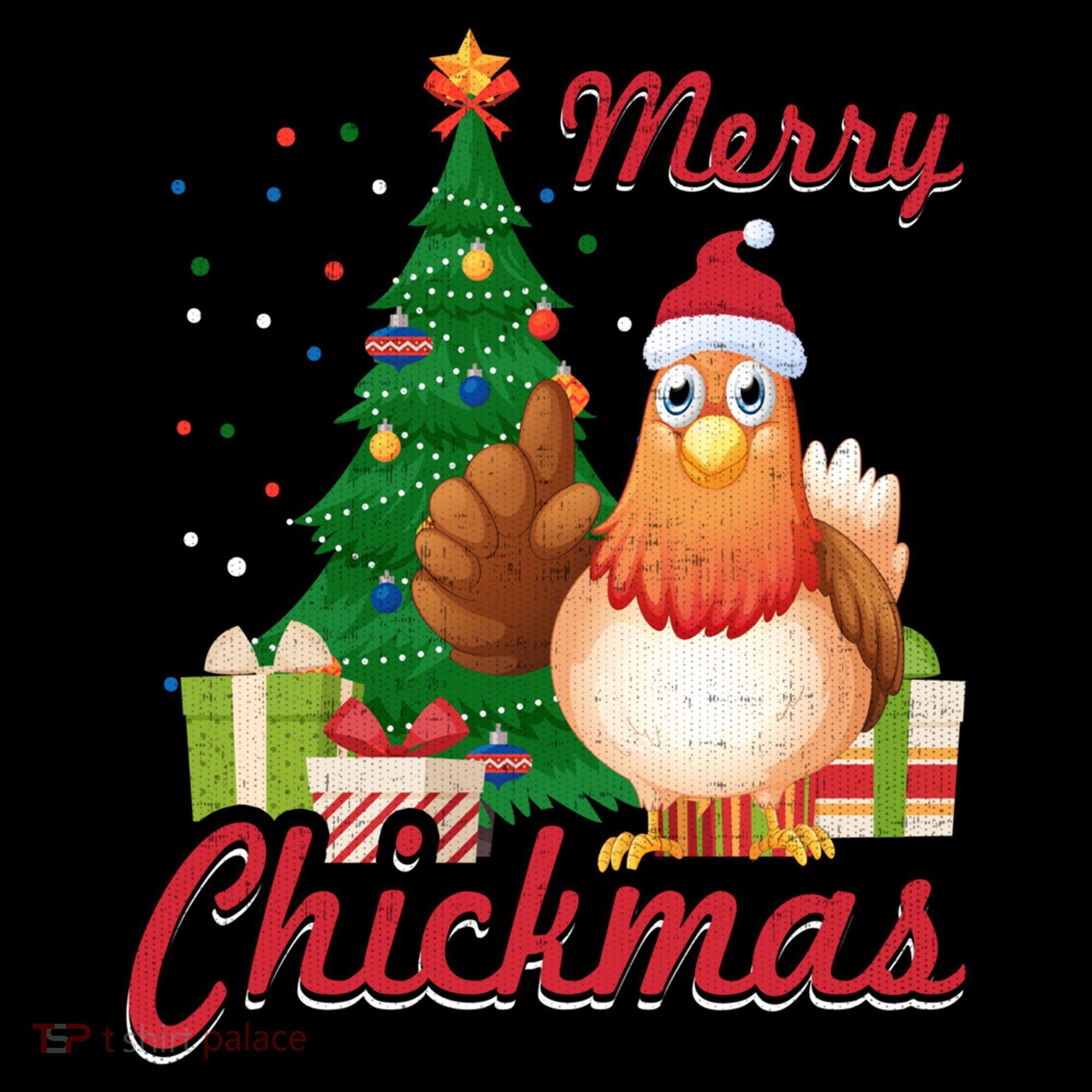 Merry Chickmas Chicken Christmas Funny Gift Xmas Gift Meaningful Gift Women's Hoodie