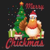 Merry Chickmas Chicken Christmas Funny Gift Xmas Gift Meaningful Gift Hat thumb 2