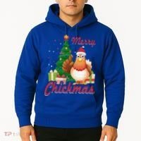 Merry Chickmas Chicken Christmas Funny Gift Xmas Gift Meaningful Gift Hoodie thumb 2
