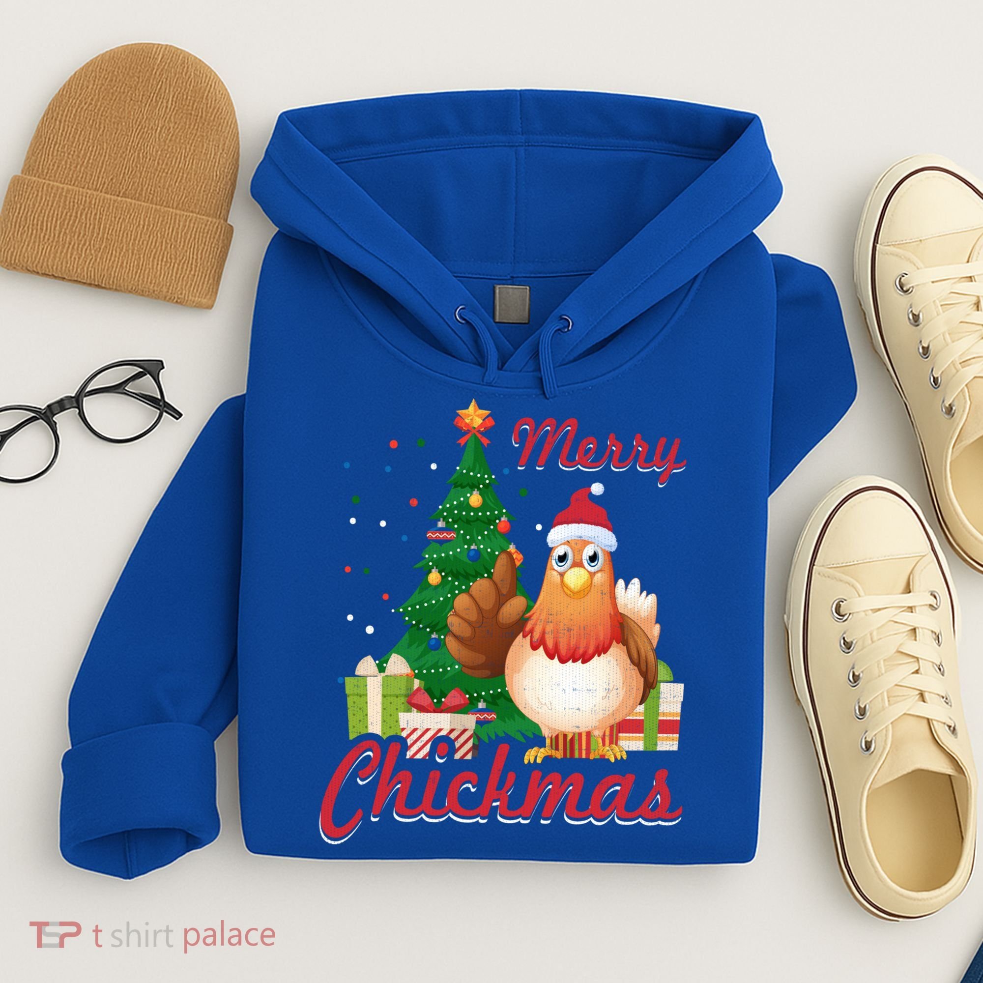 Merry Chickmas Chicken Christmas Funny Gift Xmas Gift Meaningful Gift Hoodie