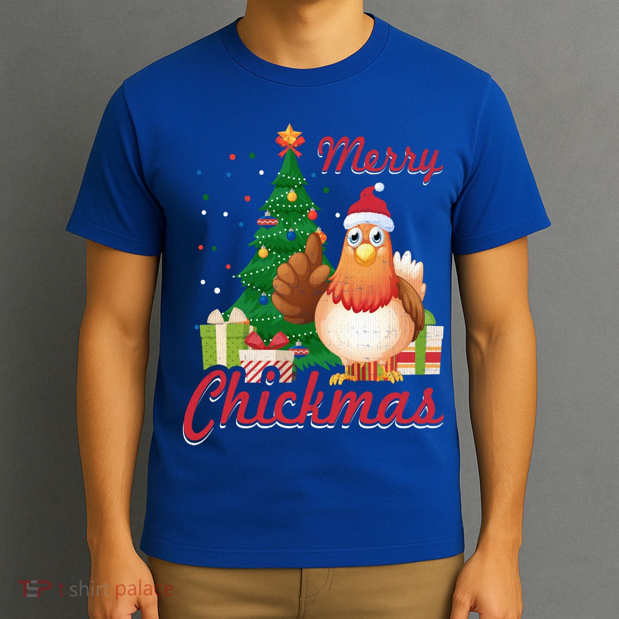 Merry Chickmas Chicken Christmas Funny Gift Xmas Gift Meaningful Gift T-Shirt