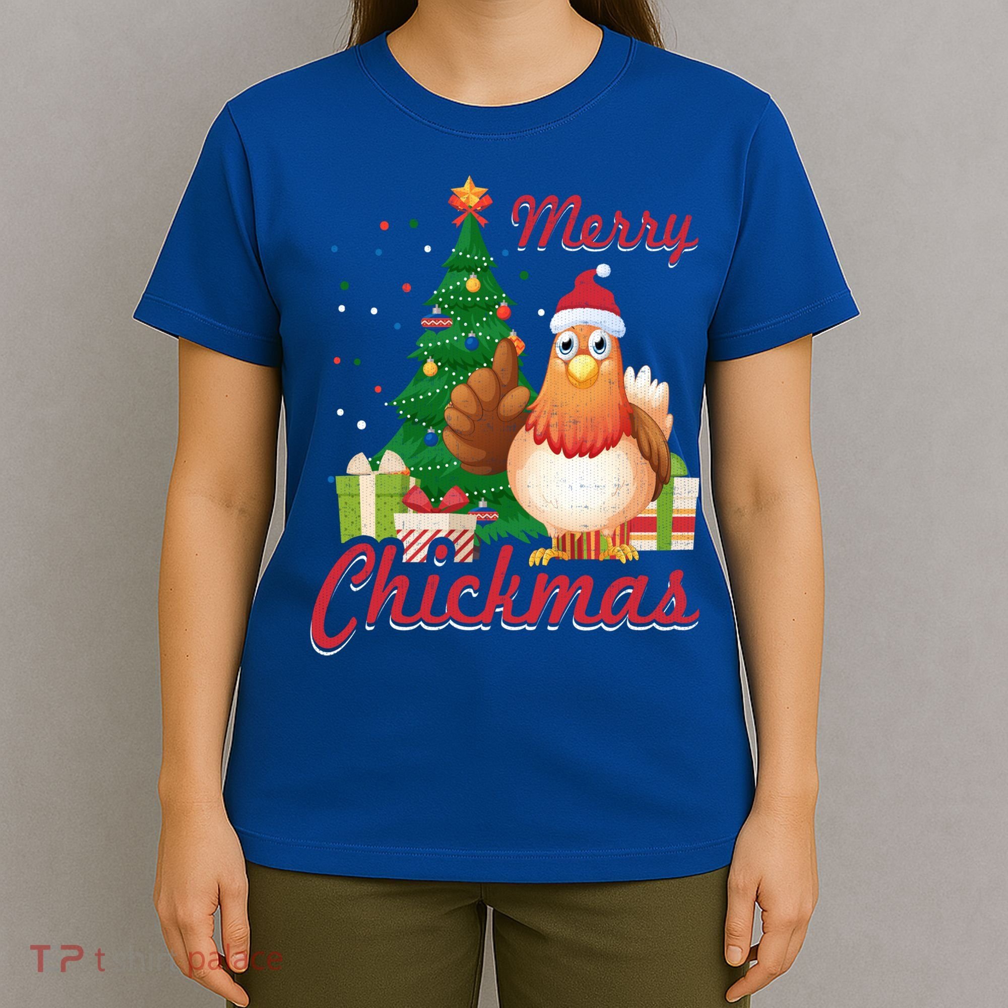 Merry Chickmas Chicken Christmas Funny Gift Xmas Gift Meaningful Gift T-Shirt
