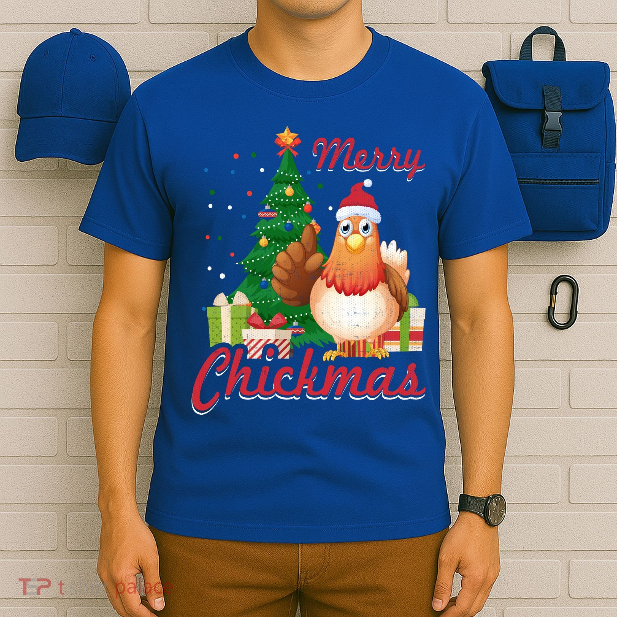 Merry Chickmas Chicken Christmas Funny Gift Xmas Gift Meaningful Gift T-Shirt