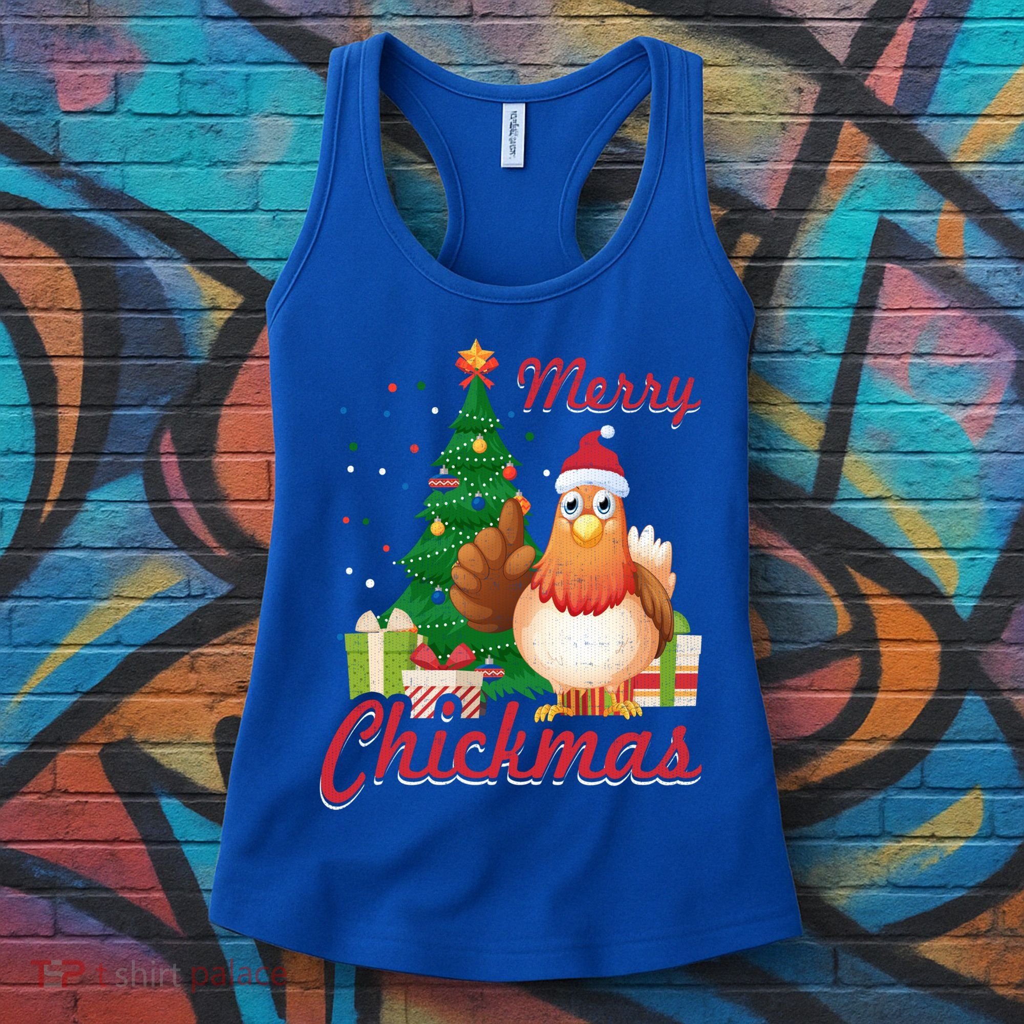 Merry Chickmas Chicken Christmas Funny Gift Xmas Gift Meaningful Gift Women's Tank Top