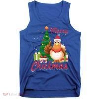 Merry Chickmas Chicken Christmas Funny Gift Xmas Gift Meaningful Gift Tank Top thumb 0