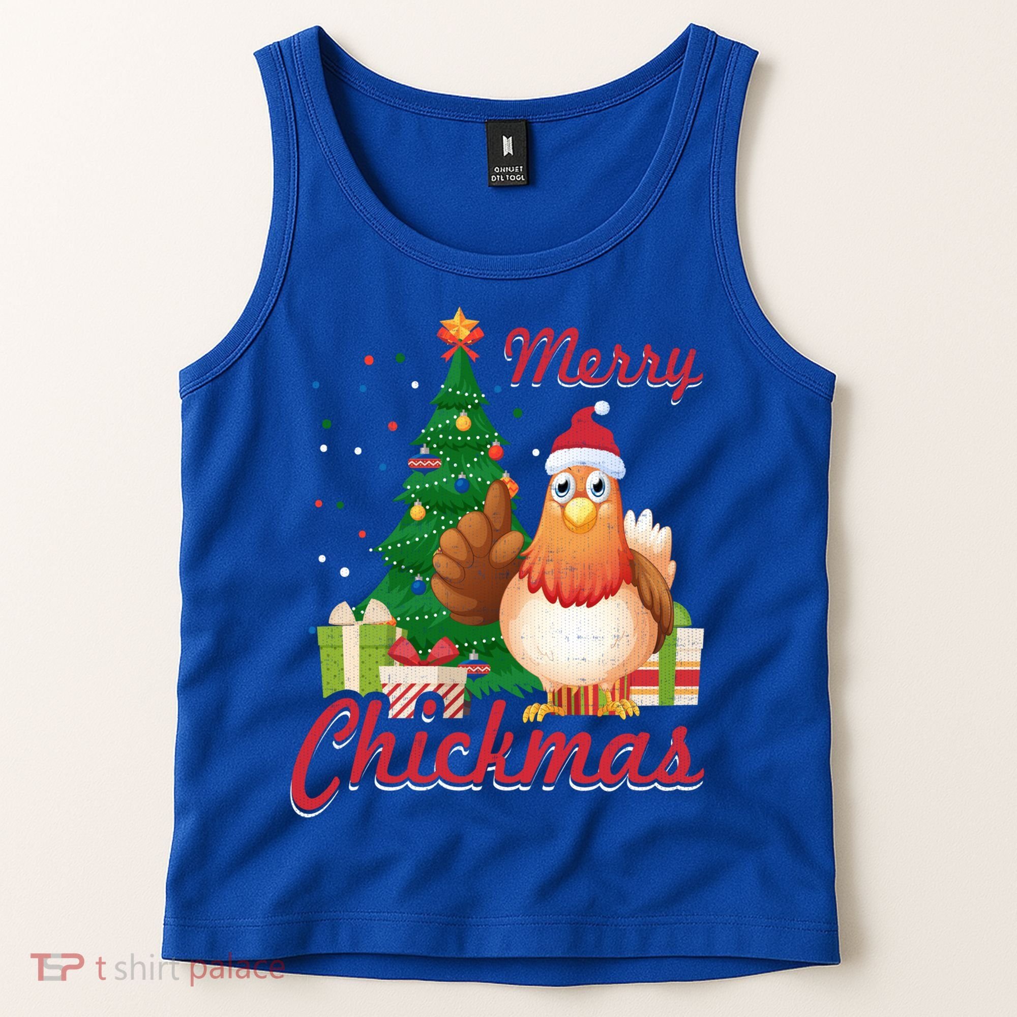 Merry Chickmas Chicken Christmas Funny Gift Xmas Gift Meaningful Gift Tank Top