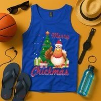 Merry Chickmas Chicken Christmas Funny Gift Xmas Gift Meaningful Gift Tank Top thumb 4