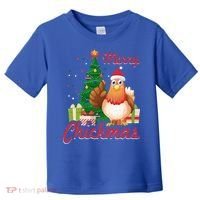 Merry Chickmas Chicken Christmas Funny Gift Xmas Gift Meaningful Gift Toddler T-Shirt thumb 0