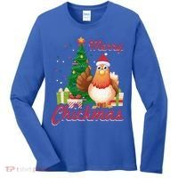 Merry Chickmas Chicken Christmas Funny Gift Xmas Gift Meaningful Gift Women's Long Sleeve Shirt thumb 0