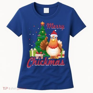 Merry Chickmas Chicken Christmas Funny Gift Xmas Gift Meaningful Gift Women's T-Shirt