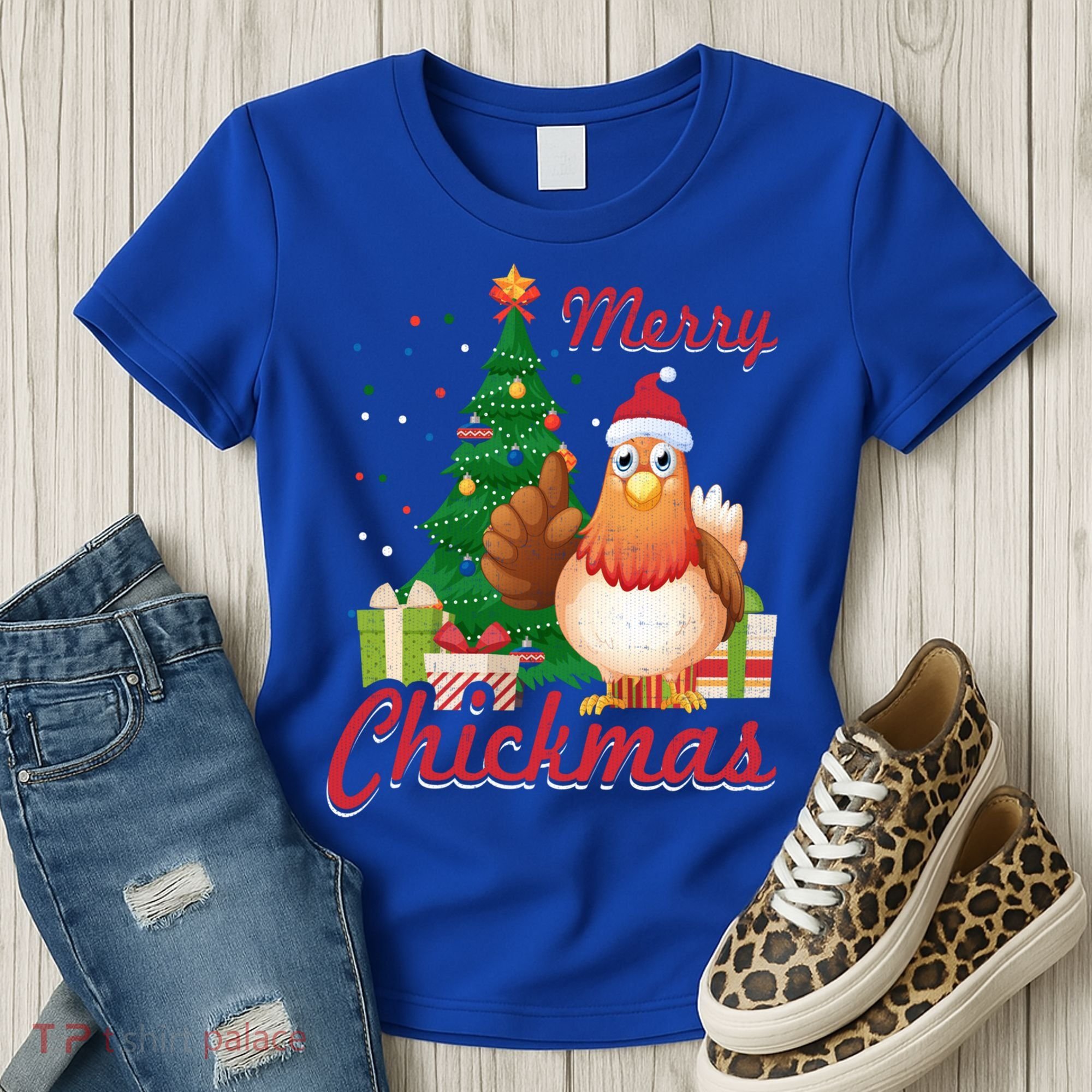 Merry Chickmas Chicken Christmas Funny Gift Xmas Gift Meaningful Gift Women's T-Shirt