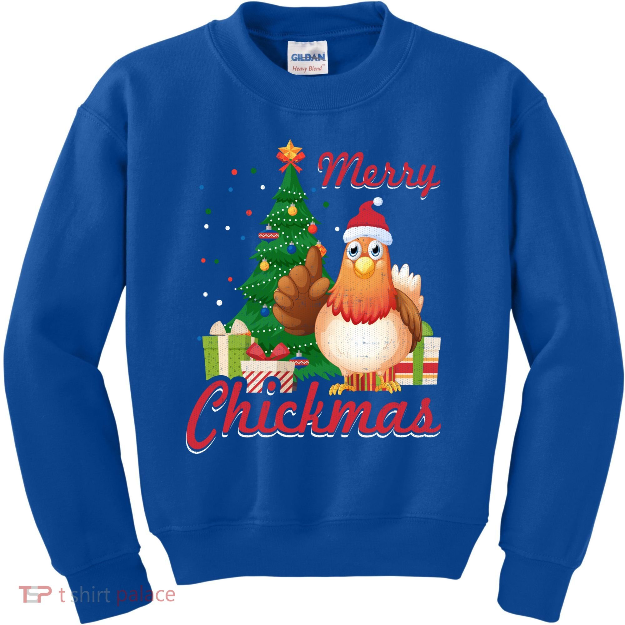 Merry Chickmas Chicken Christmas Funny Gift Xmas Gift Meaningful Gift Kids Sweatshirt