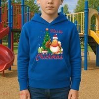 Merry Chickmas Chicken Christmas Funny Gift Xmas Gift Meaningful Gift Kids Hoodie thumb 2