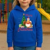 Merry Chickmas Chicken Christmas Funny Gift Xmas Gift Meaningful Gift Kids Hoodie thumb 3