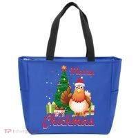 Merry Chickmas Chicken Christmas Funny Gift Xmas Gift Meaningful Gift Tote Bag thumb 0