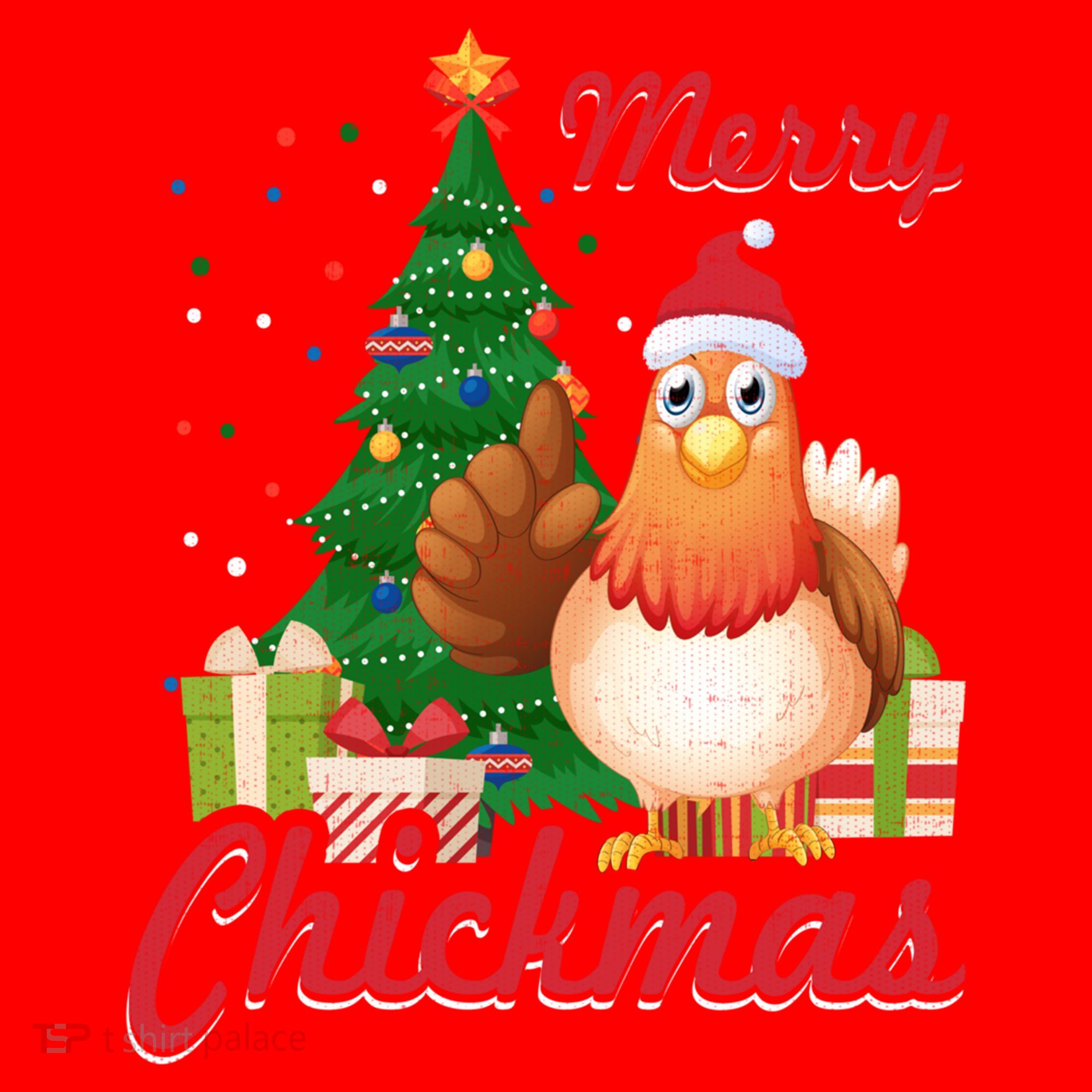 Merry Chickmas Chicken Christmas Funny Gift Xmas Gift Meaningful Gift Santa Hat