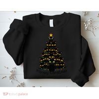 Meowy Cat Christmas Tree Shirt  Wo Tee Plus Size Sweatshirt thumb 2