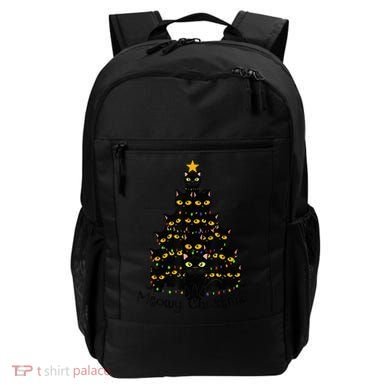 Meowy Cat Christmas Tree Shirt  Wo Tee Plus Size Backpack