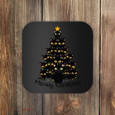 Meowy Cat Christmas Tree Shirt  Wo Tee Plus Size Coaster