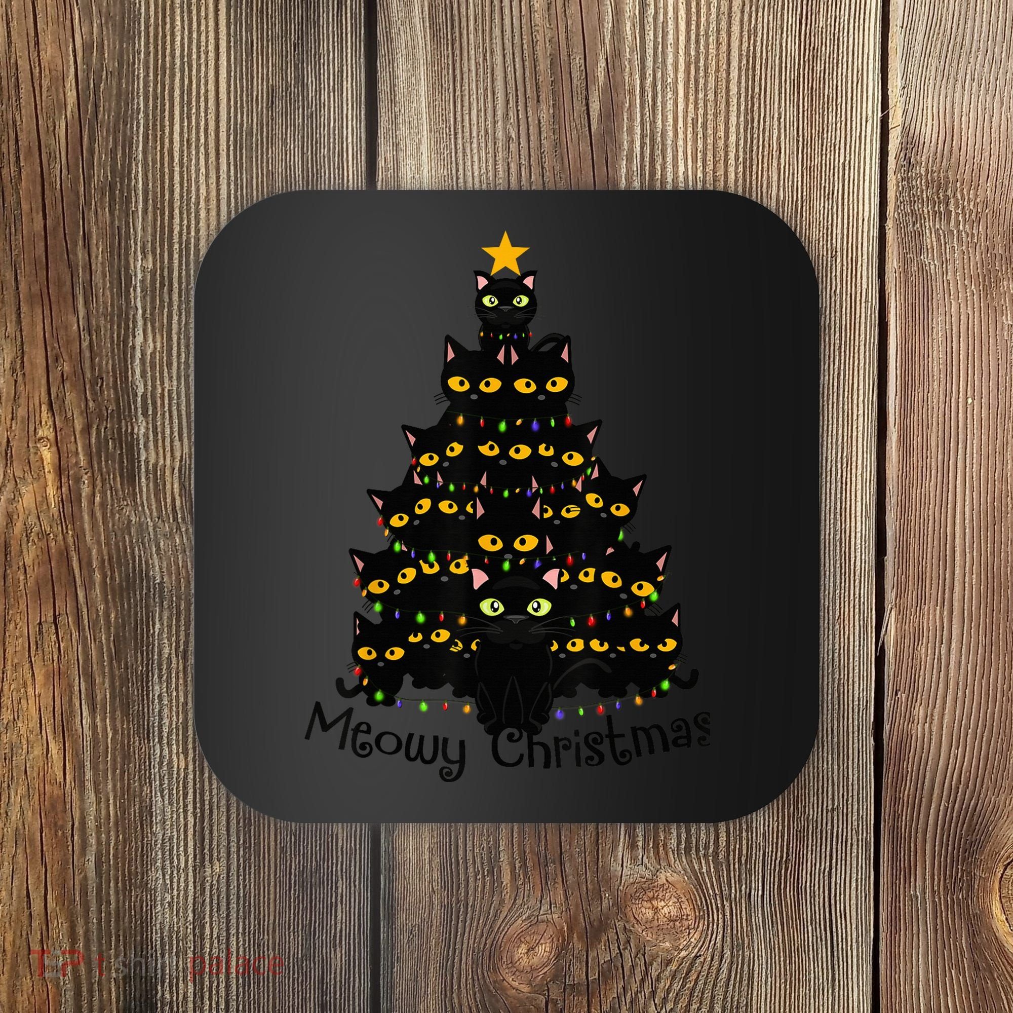 Meowy Cat Christmas Tree Shirt  Wo Tee Plus Size Coaster