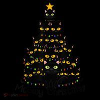 Meowy Cat Christmas Tree Shirt  Wo Tee Plus Size Women's Hoodie thumb 2