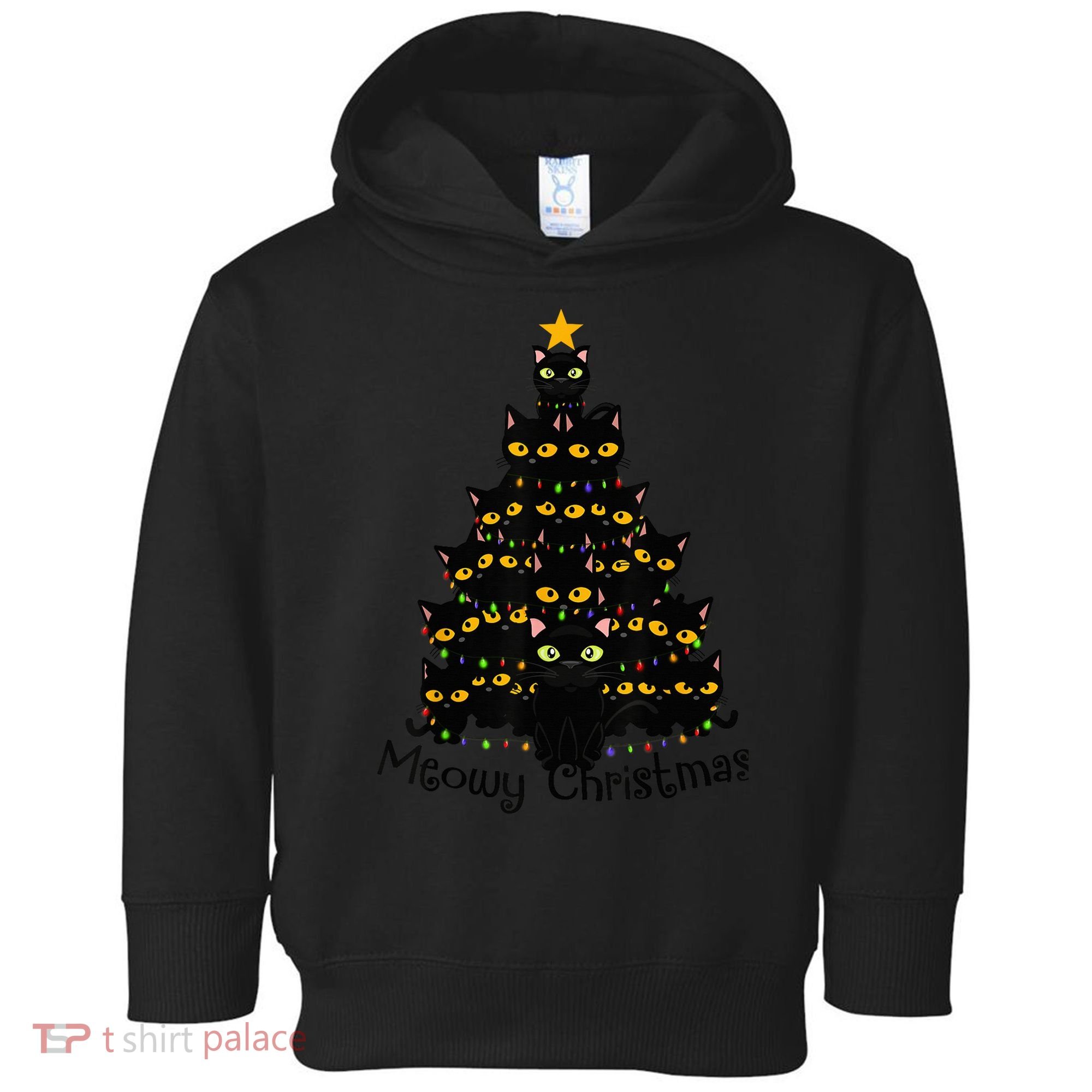 Meowy Cat Christmas Tree Shirt  Wo Tee Plus Size Toddler Hoodie