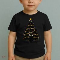 Meowy Cat Christmas Tree Shirt  Wo Tee Plus Size Toddler T-Shirt thumb 2