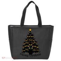 Meowy Cat Christmas Tree Shirt  Wo Tee Plus Size Tote Bag thumb 0