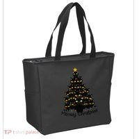 Meowy Cat Christmas Tree Shirt  Wo Tee Plus Size Tote Bag thumb 2