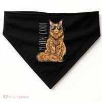 Maine Coon Cat Main Cool USA-Made Doggie Bandana thumb 0