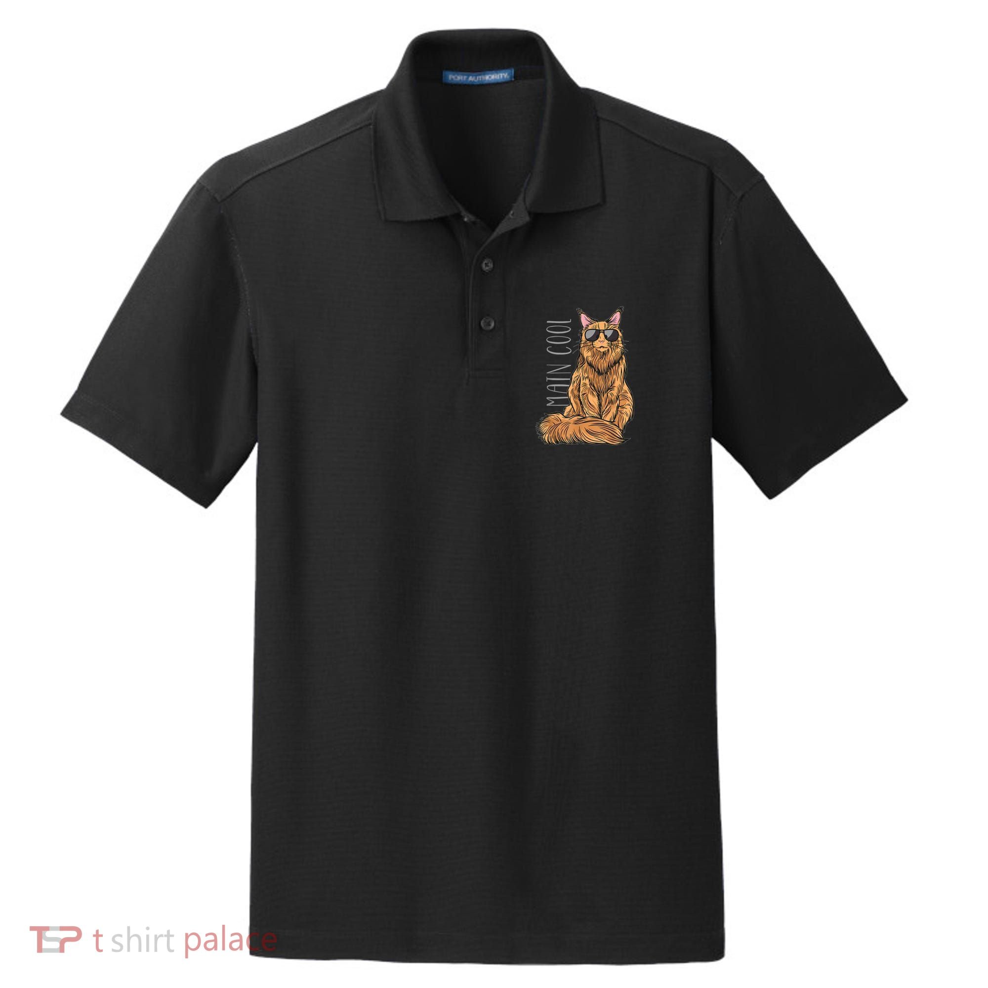 Maine Coon Cat Main Cool Dry Zone Grid Polo