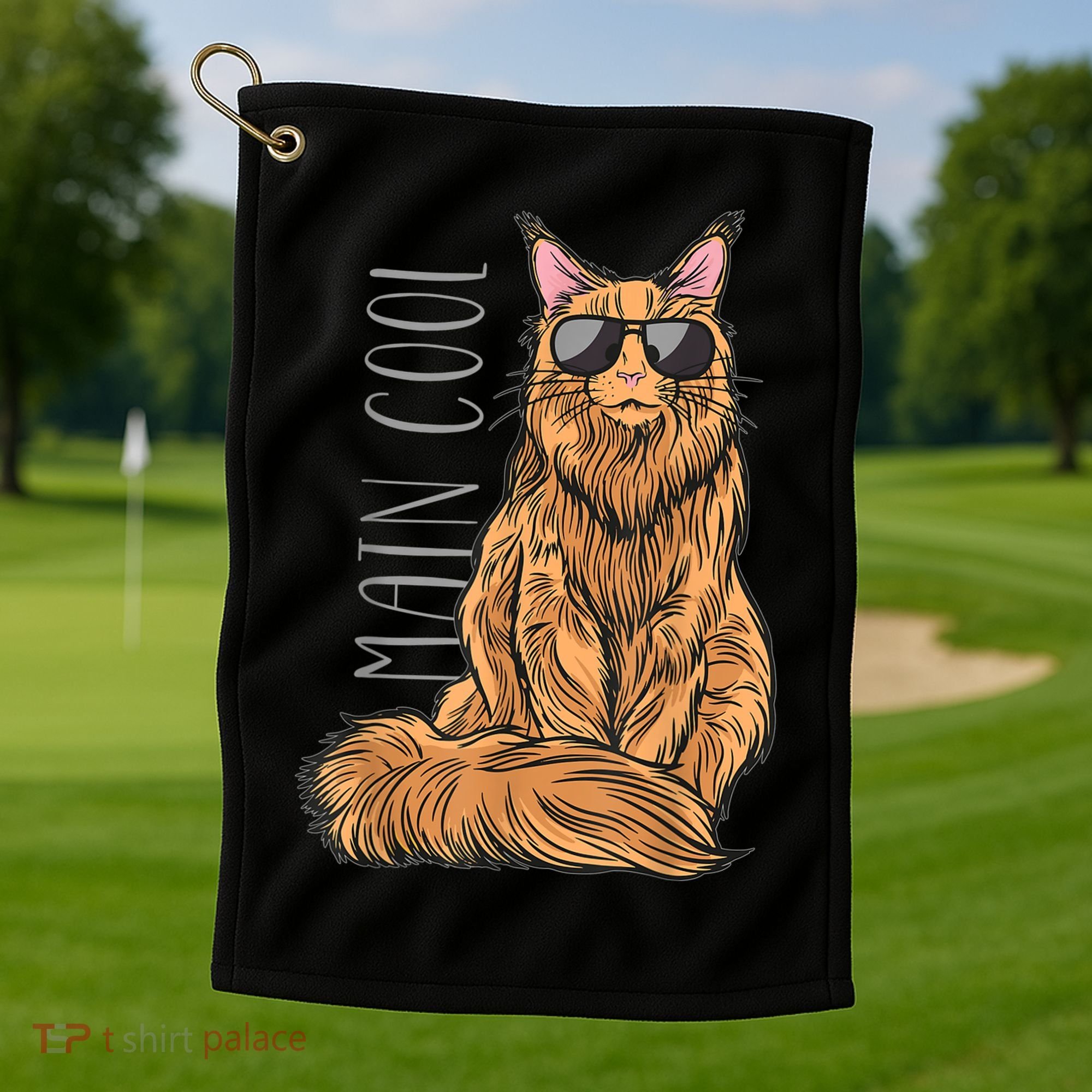 Maine Coon Cat Main Cool Golf Towel