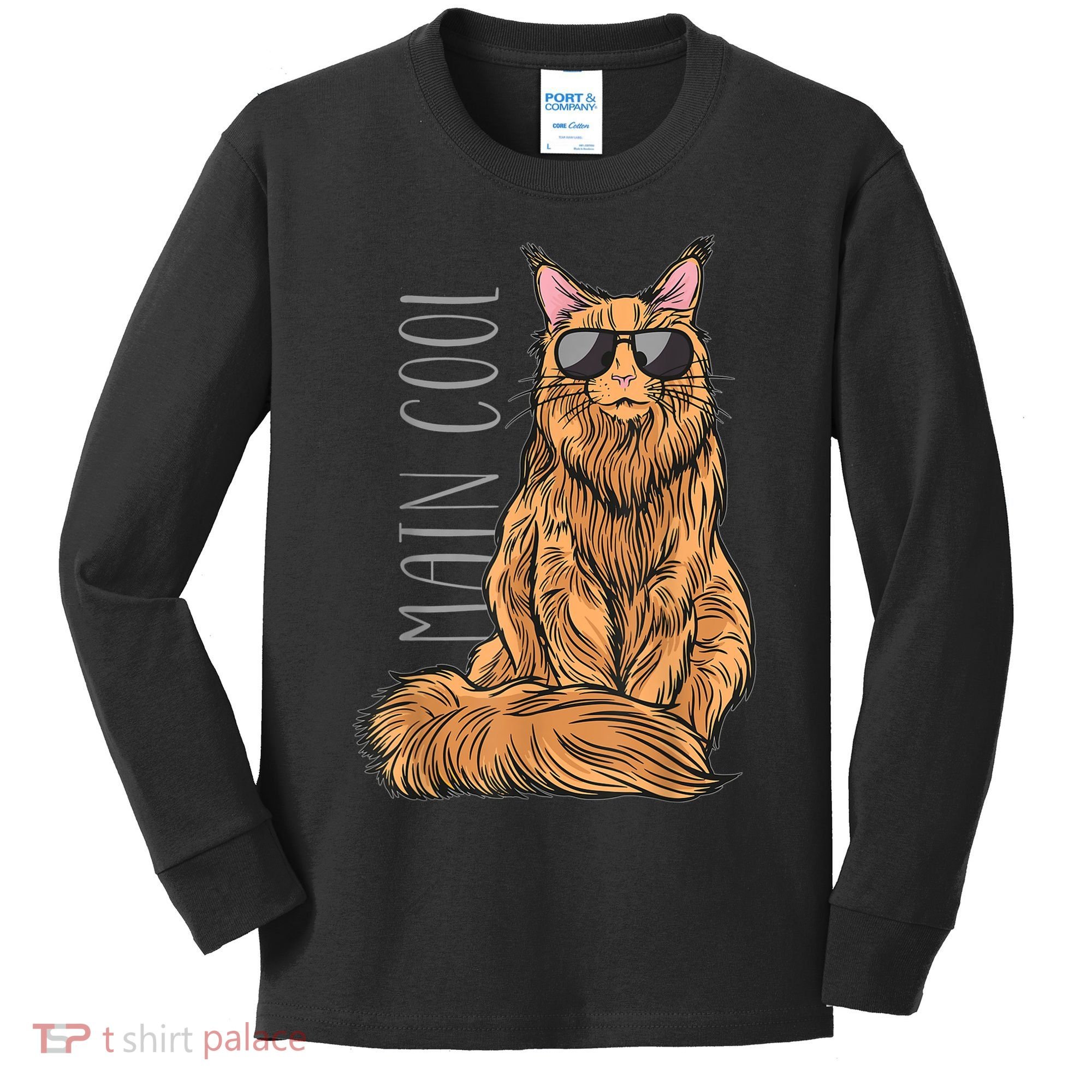Maine Coon Cat Main Cool Kids Long Sleeve Shirt