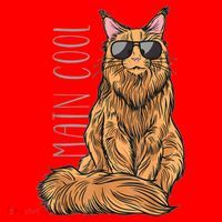 Maine Coon Cat Main Cool Santa Hat thumb 1