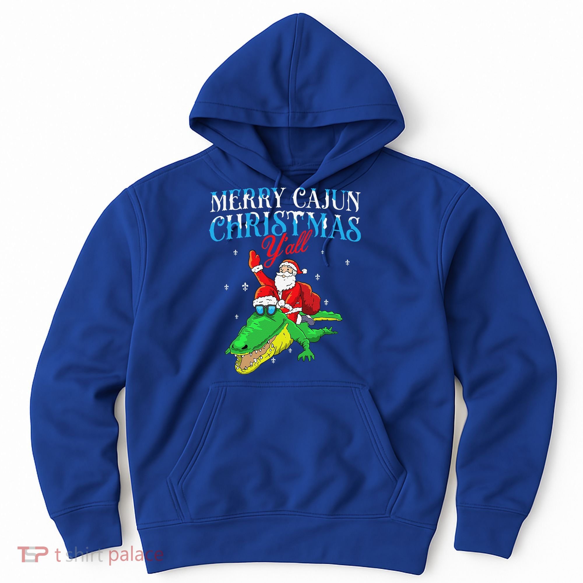 Merry Cajun Christmas Yall Funny Louisiana Bayou Xmas Hoodie