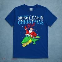 Merry Cajun Christmas Yall Funny Louisiana Bayou Xmas T-Shirt thumb 5