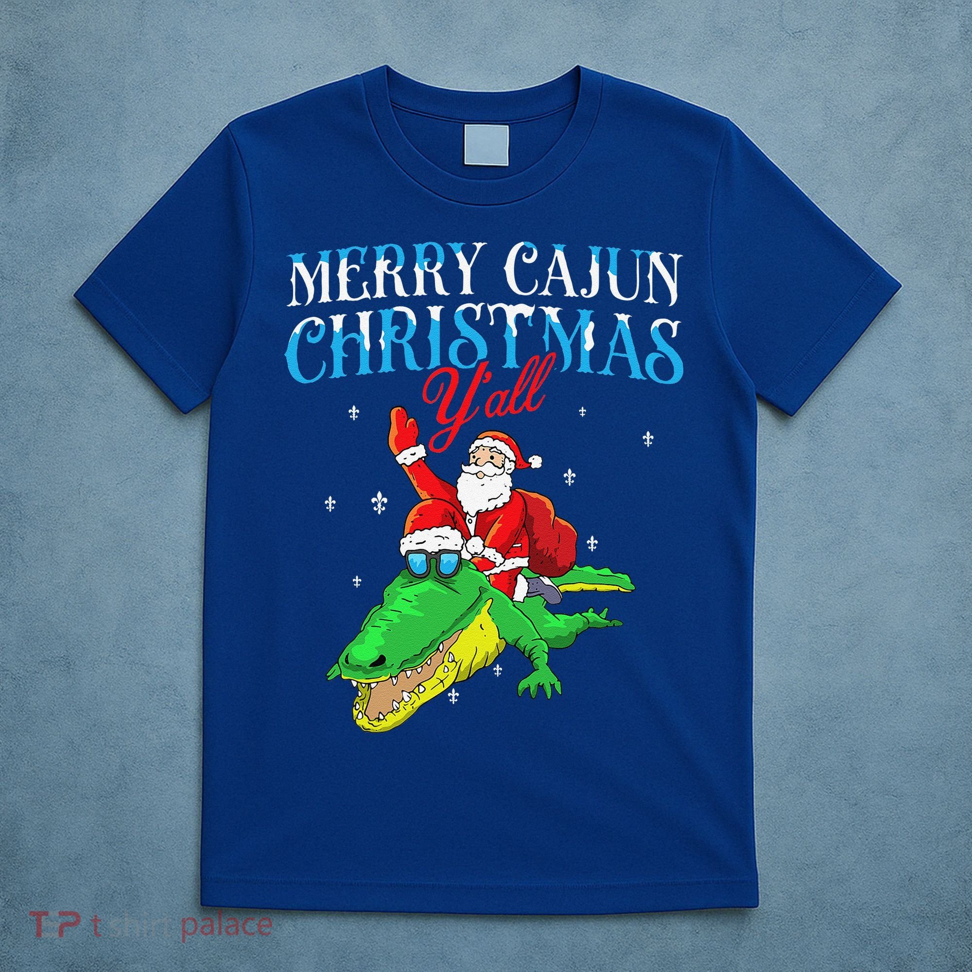 Merry Cajun Christmas Yall Funny Louisiana Bayou Xmas T-Shirt