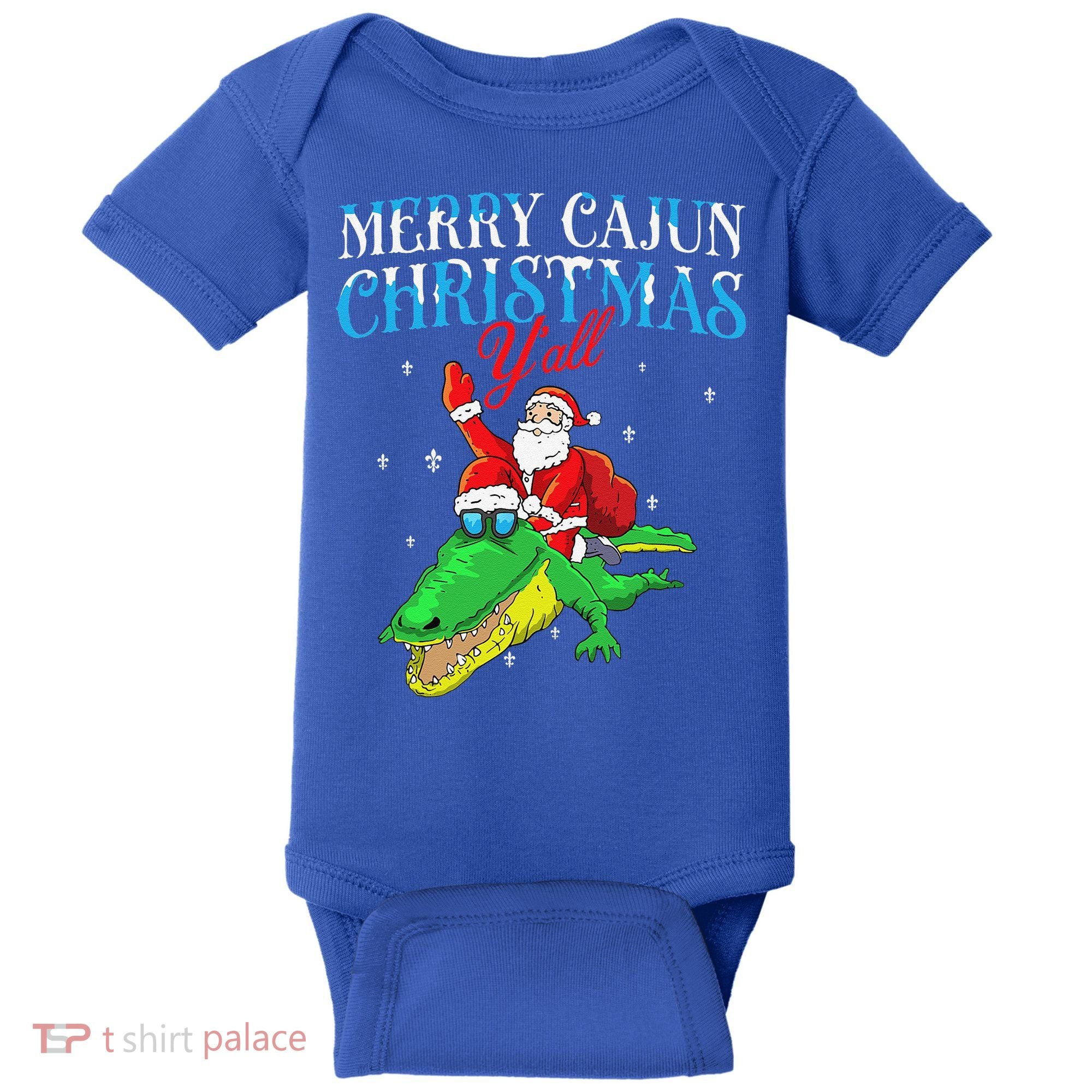 Merry Cajun Christmas Yall Funny Louisiana Bayou Xmas Baby Bodysuit