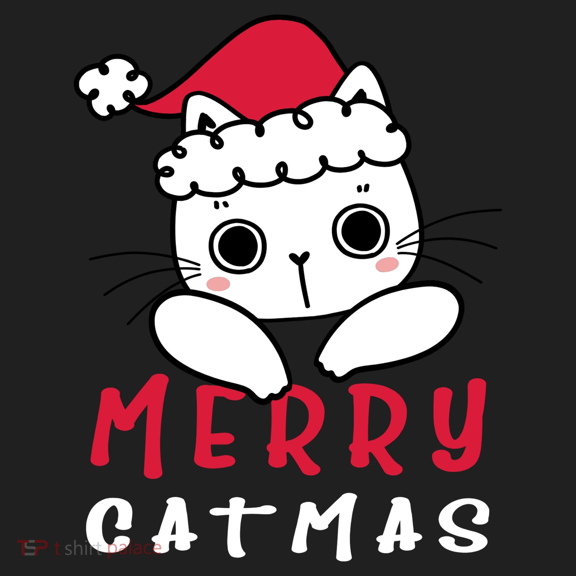 Merry Catrmas Cute Christmas Santa Kitty Xmas Women's Sweatshirt