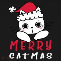 Merry Catrmas Cute Christmas Santa Kitty Xmas Toddler Hoodie thumb 2