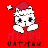 Merry Catrmas Cute Christmas Santa Kitty Xmas Santa Hat thumb 1
