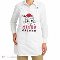 Merry Catrmas Cute Christmas Santa Kitty Xmas Apron thumb 2