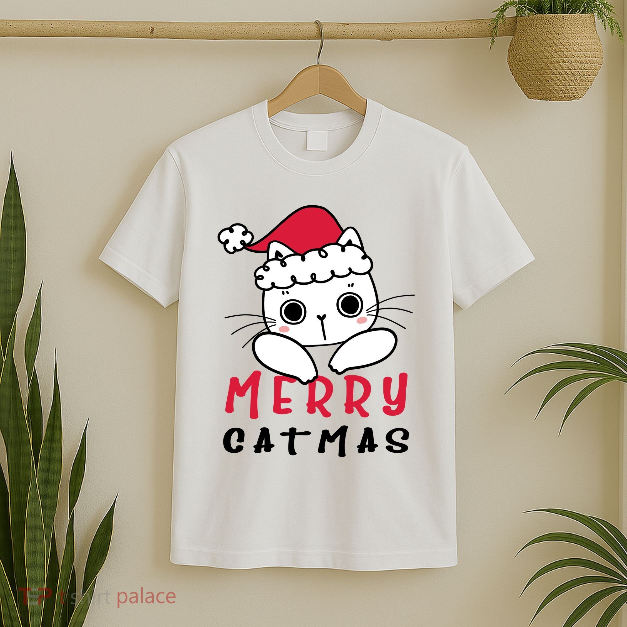 Merry Catrmas Cute Christmas Santa Kitty Xmas T-Shirt
