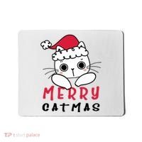 Merry Catrmas Cute Christmas Santa Kitty Xmas Mousepad thumb 0