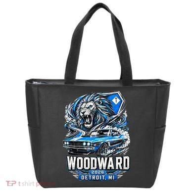 Michigan Car Cruise 2026 Woodward Ave M1 Lion Tote Bag