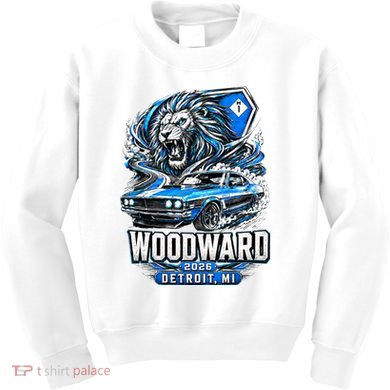 Michigan Car Cruise 2026 Woodward Ave M1 Lion Kids Sweatshirt