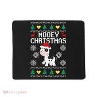 Mooey Christmas Cow Santa Claus Hat Xmas Farmer Animal Mousepad thumb 0