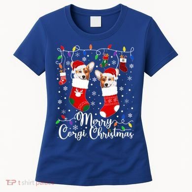 Merry Corgi Christmas Corgi Xmas Party Corgi Gift Women's T-Shirt