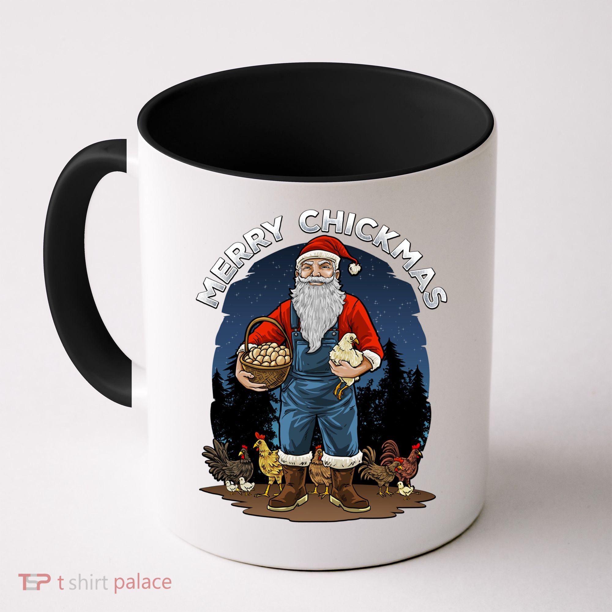 Merry Chickmas Chicken Funny Farmer Farming Christmas Santa Gift Coffee Mug