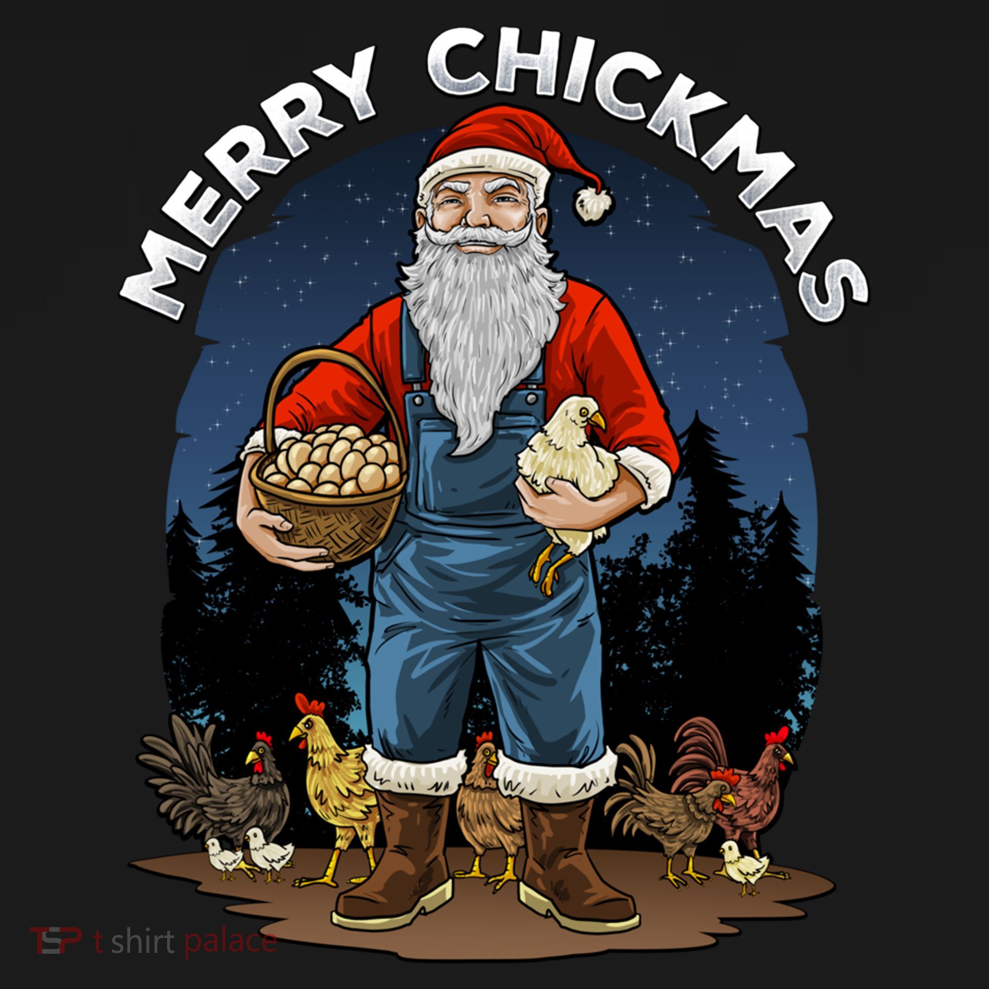 Merry Chickmas Chicken Funny Farmer Farming Christmas Santa Gift Women's Hoodie